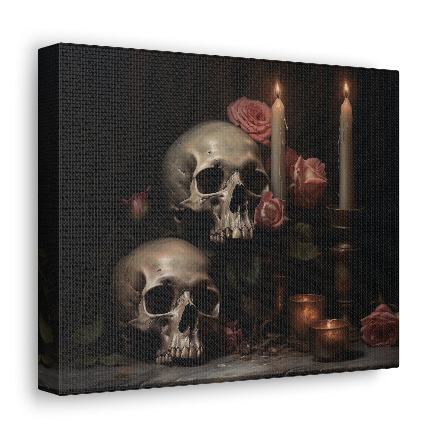 Skull Canvas Wall Art Dark Academia
