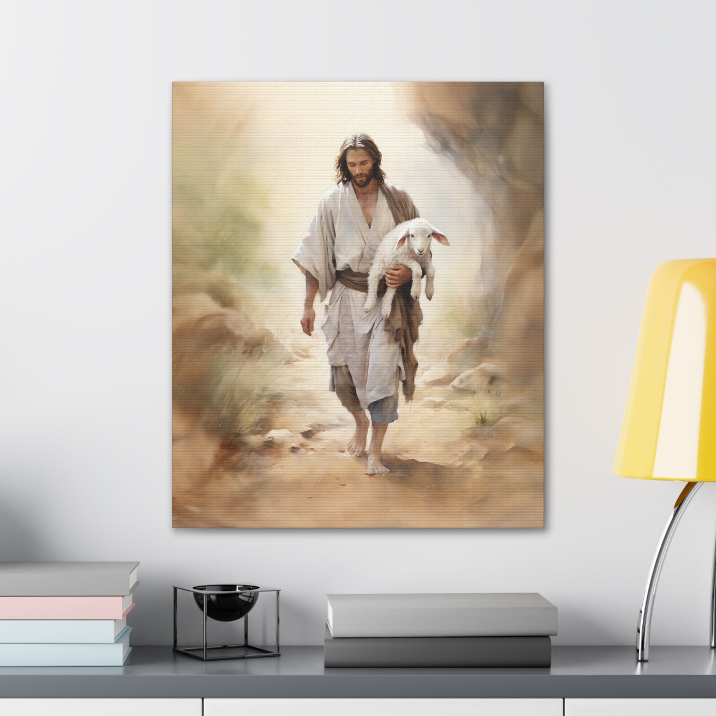 Jesus Holding The Lost Lamb Christian Wall Art