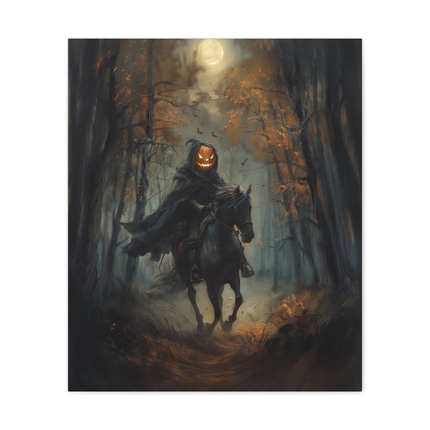 Pumpkin Rider Canvas Wall Art