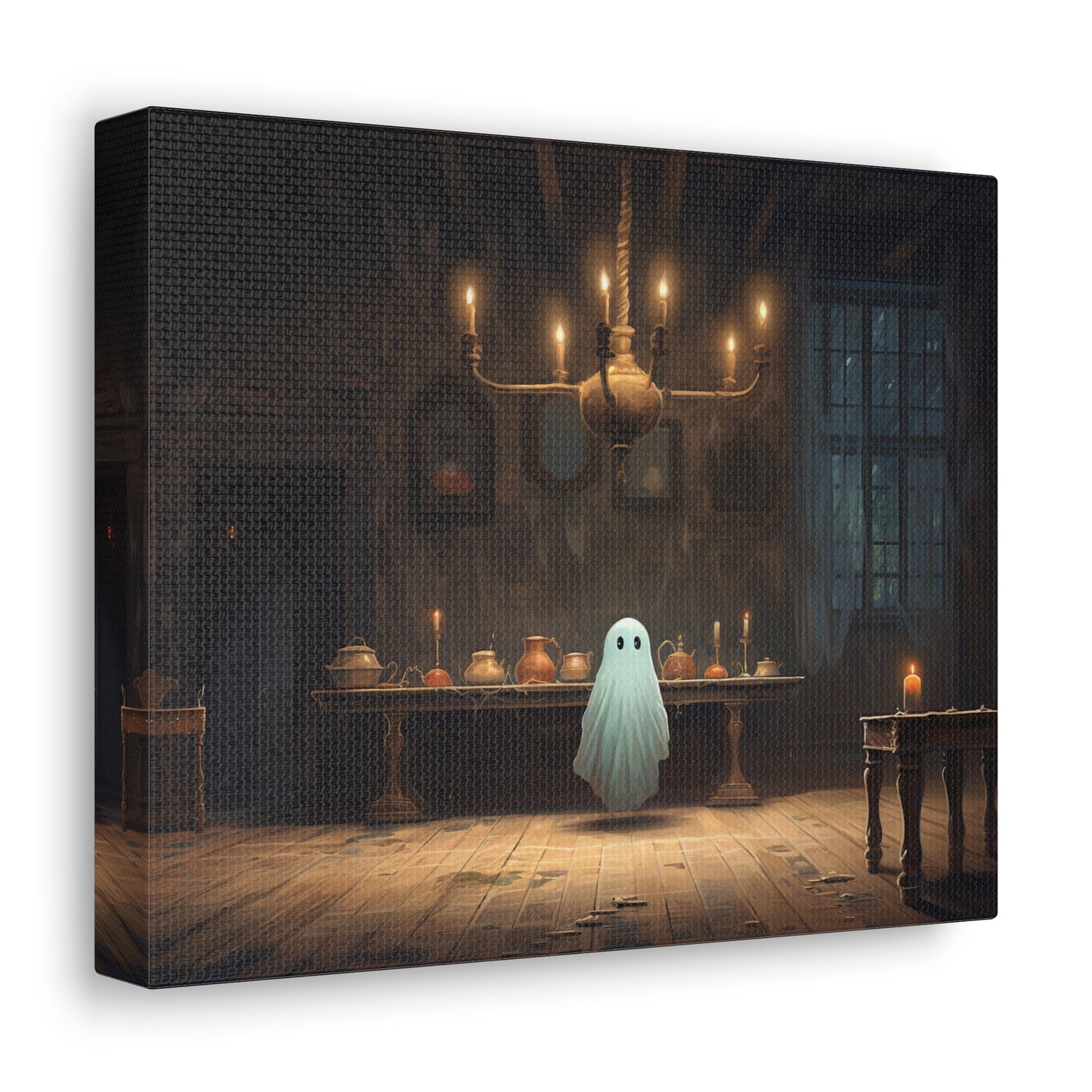 Ghost Dining Canvas Wall Art Halloween Decor
