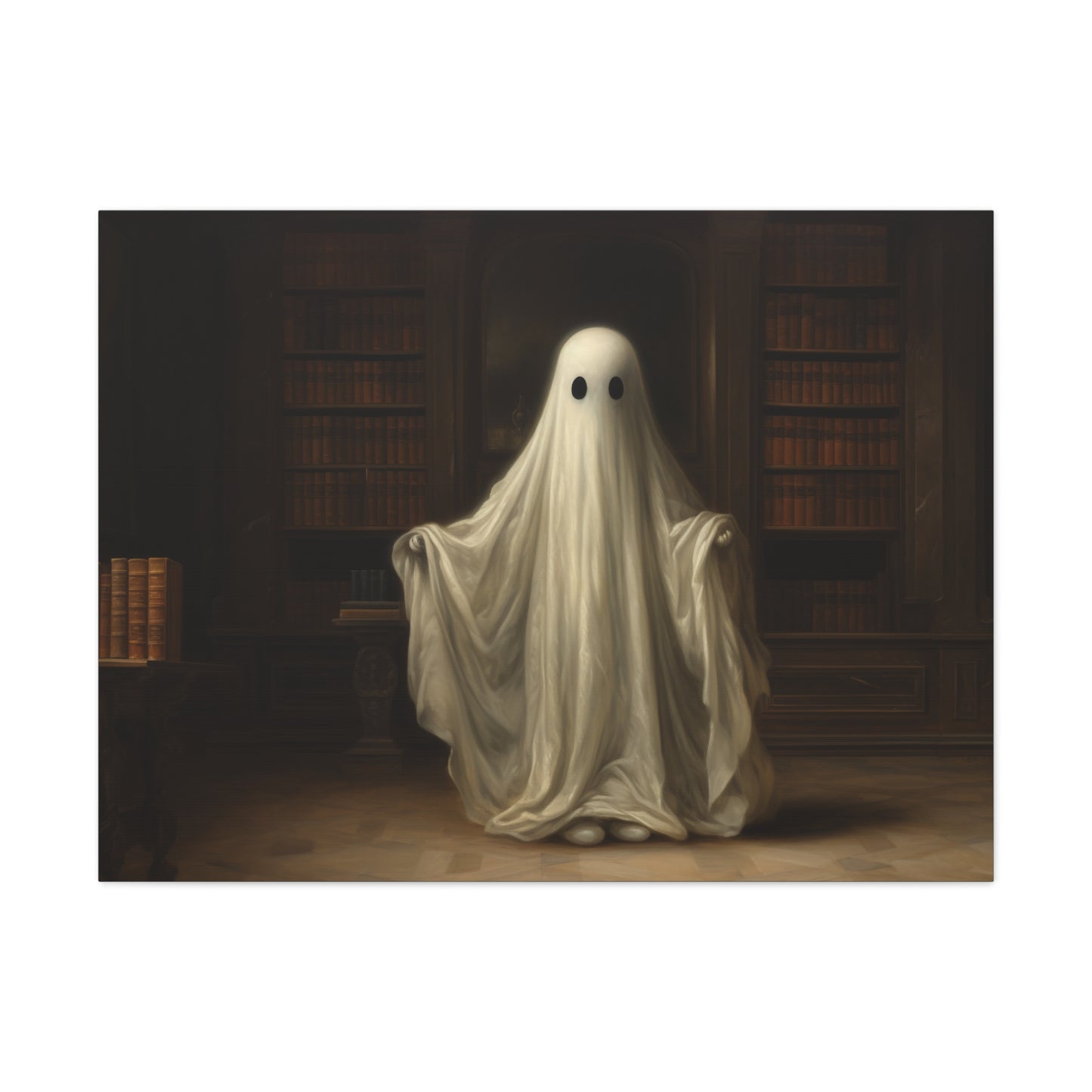 Ghost in Library Wall Art Halloween Decor