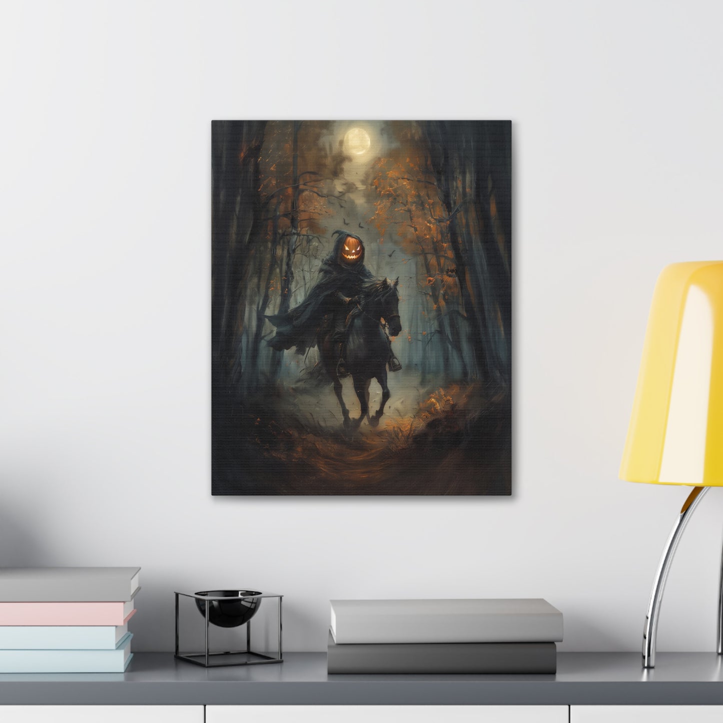 Pumpkin Rider Canvas Wall Art