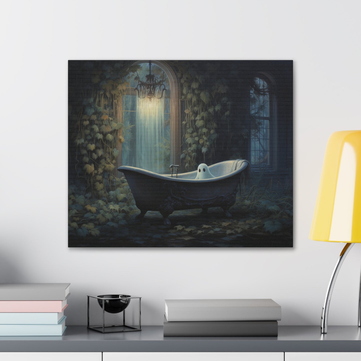 Ghost in Bathtub Wall Art Halloween Decor