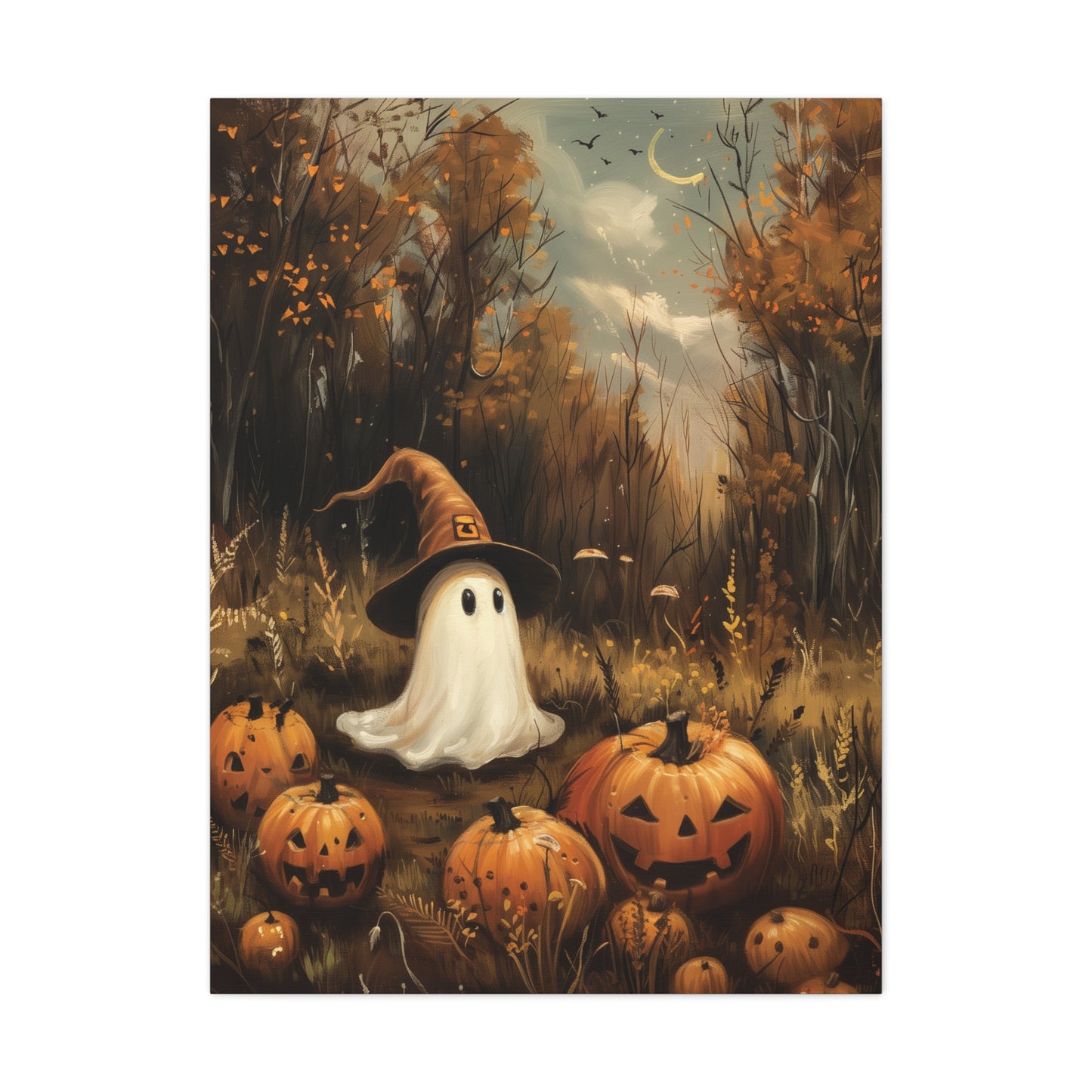 Halloween Ghost Decor Canvas Wall Art