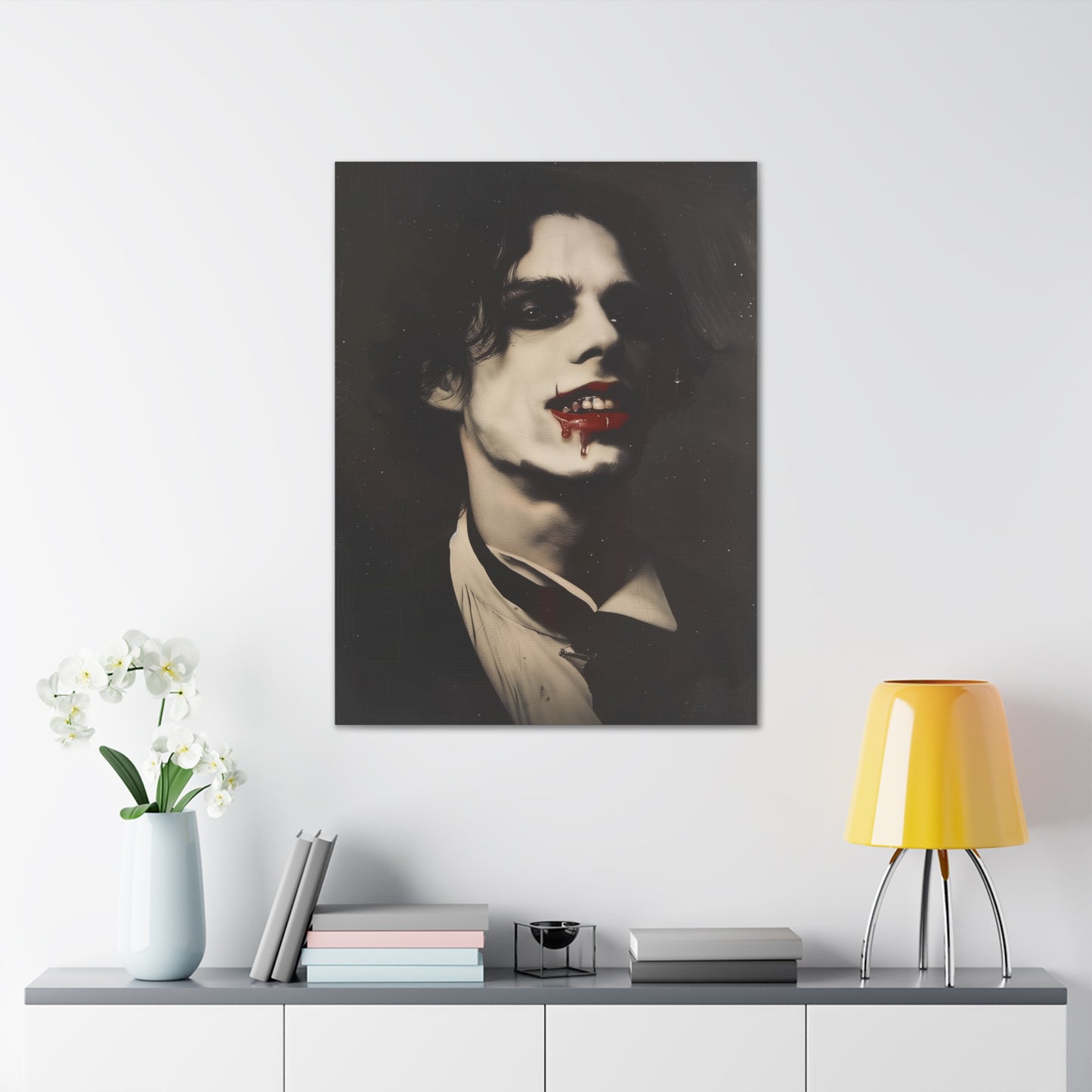 Vampire Vintage Photo Canvas Wall Art