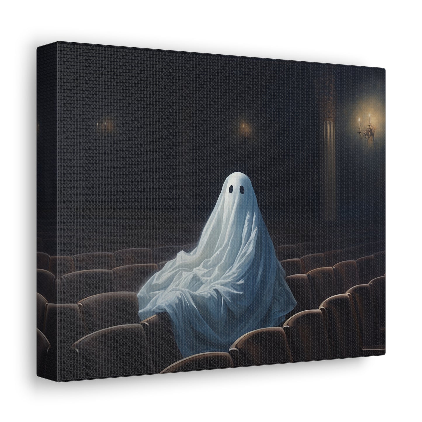 Ghost in Theatre Canvas Wall Art Halloween Decor