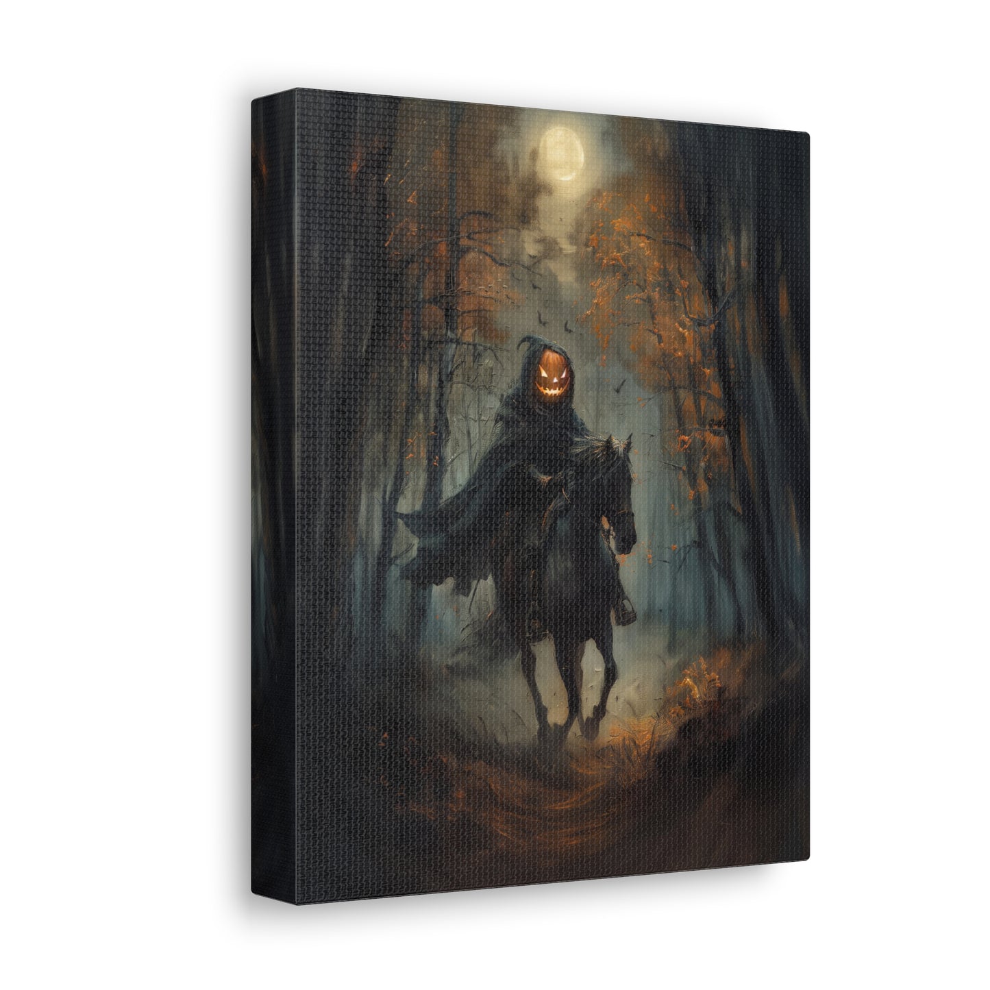 Pumpkin Rider Canvas Wall Art