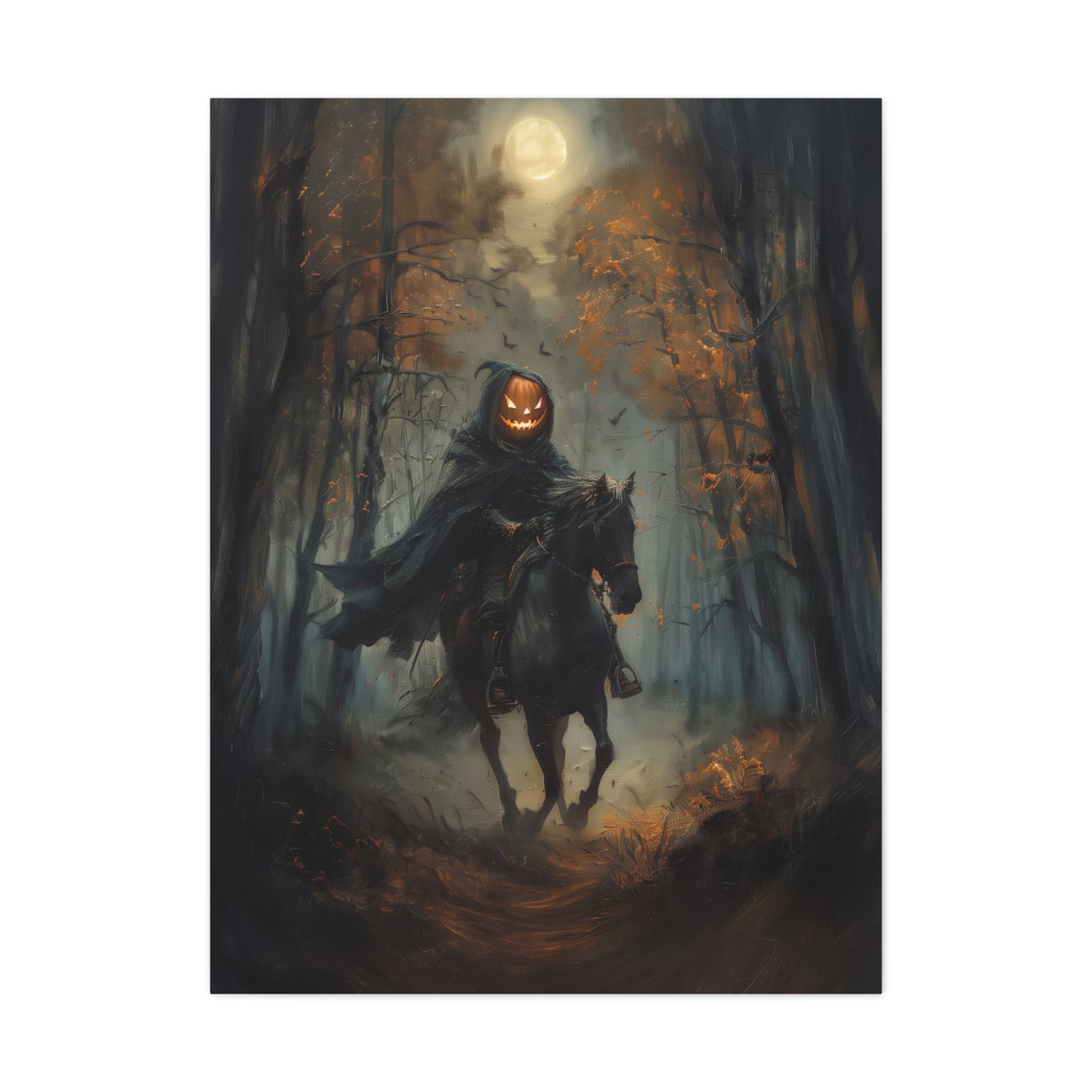 Pumpkin Rider Canvas Wall Art