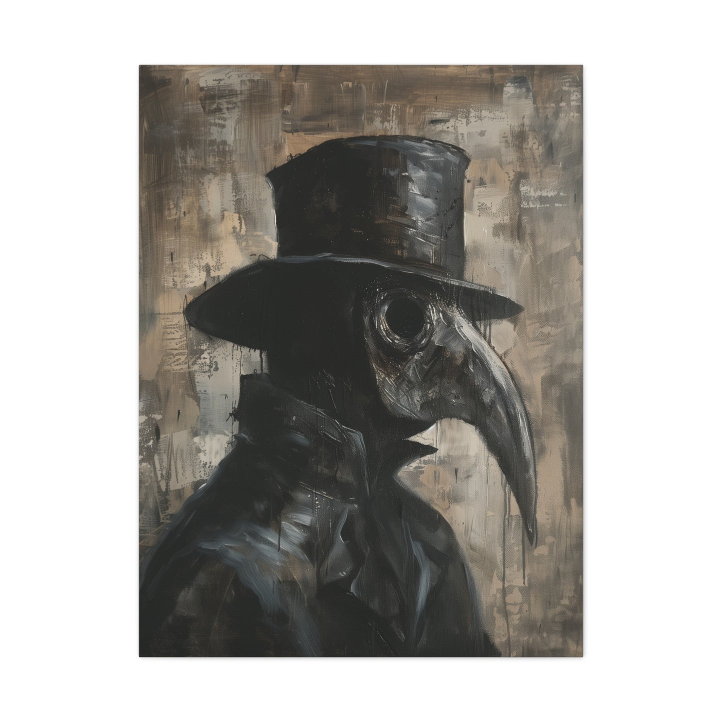 Plague Doctor Canvas Wall Art