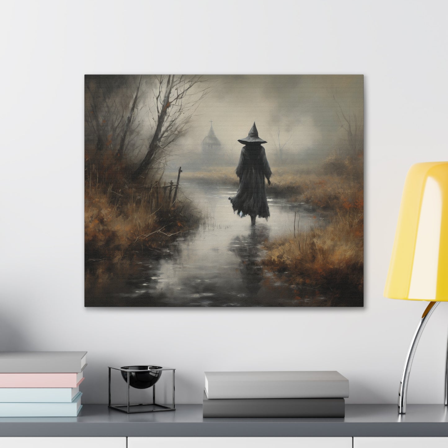 Witch Canvas Wall Art Halloween Decor