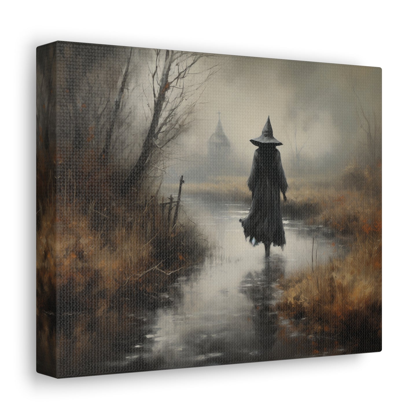 Witch Canvas Wall Art Halloween Decor