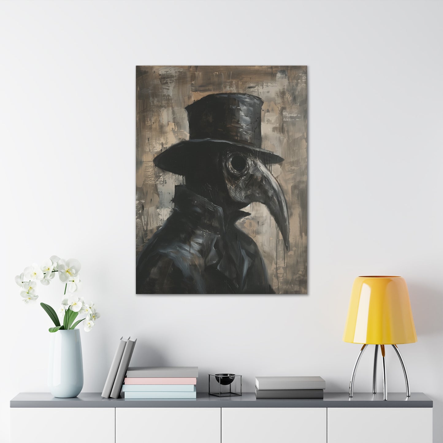 Plague Doctor Canvas Wall Art