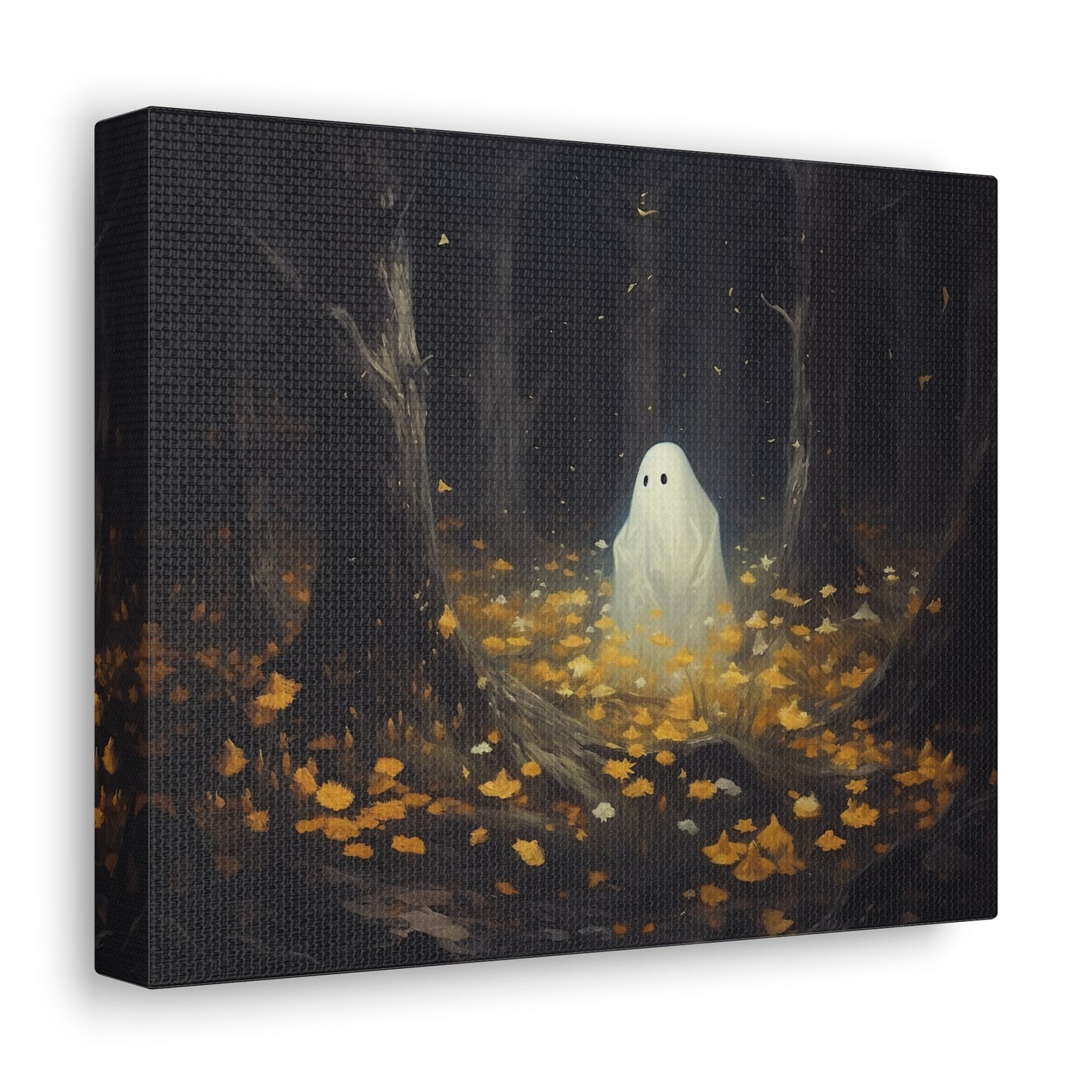 Ghost In The Forest Canvas Wall Art Halloween Decor