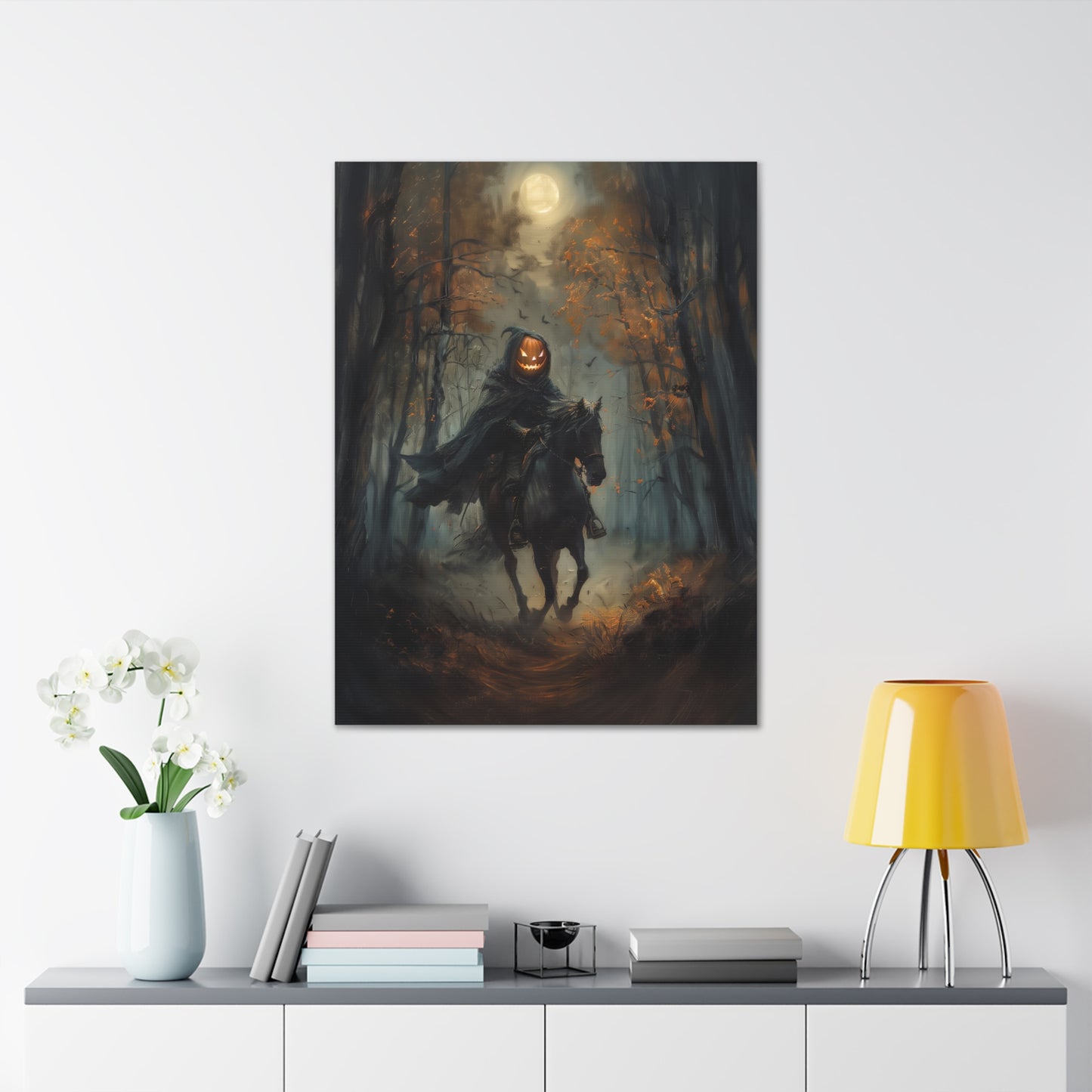Pumpkin Rider Canvas Wall Art