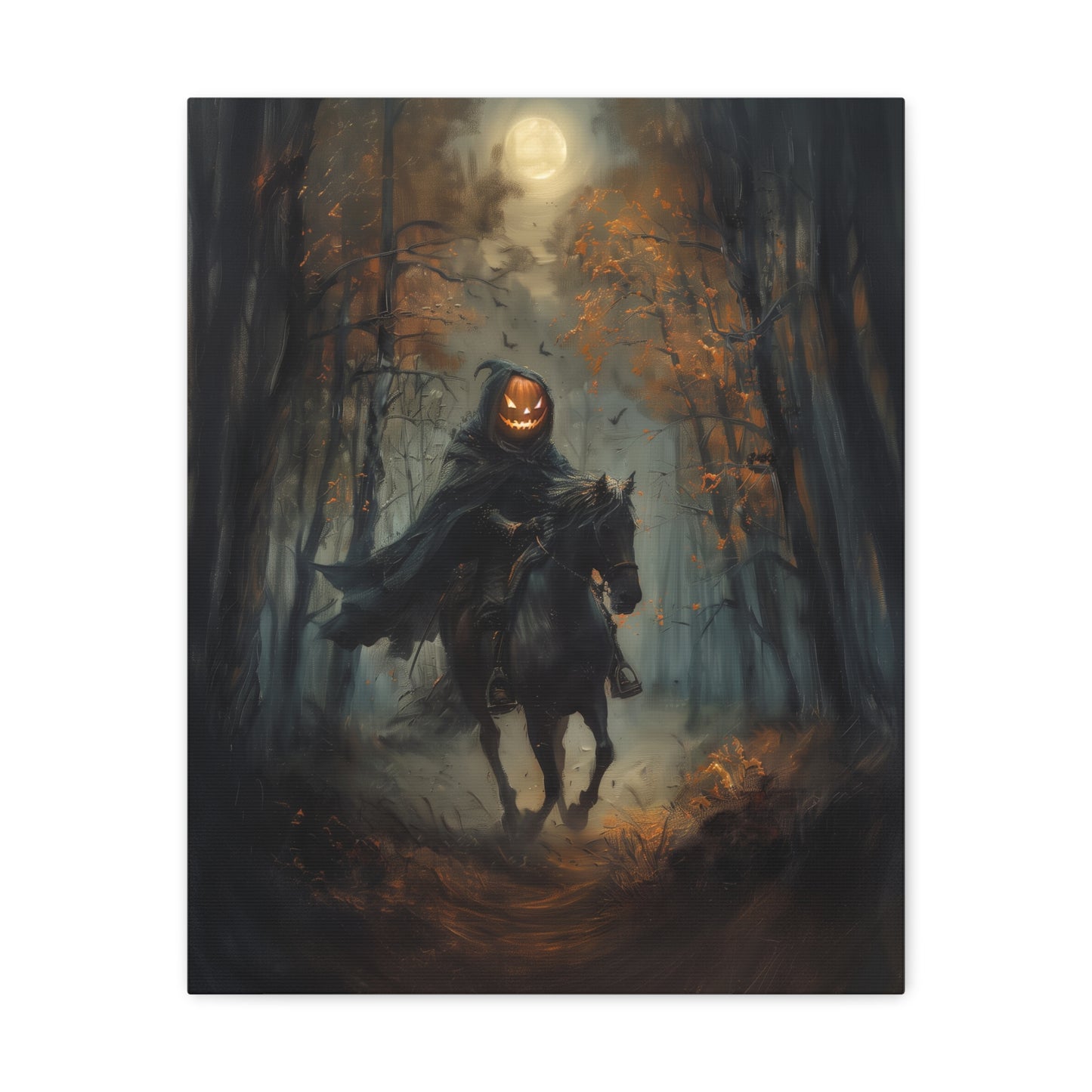 Pumpkin Rider Canvas Wall Art