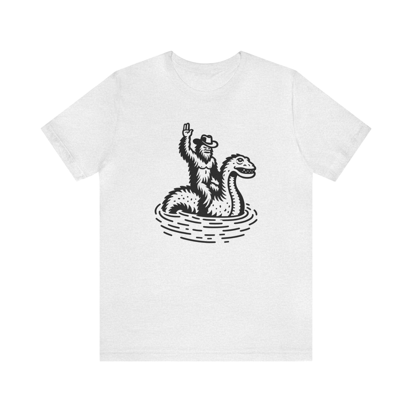 Bigfoot Riding Lochness Shirt