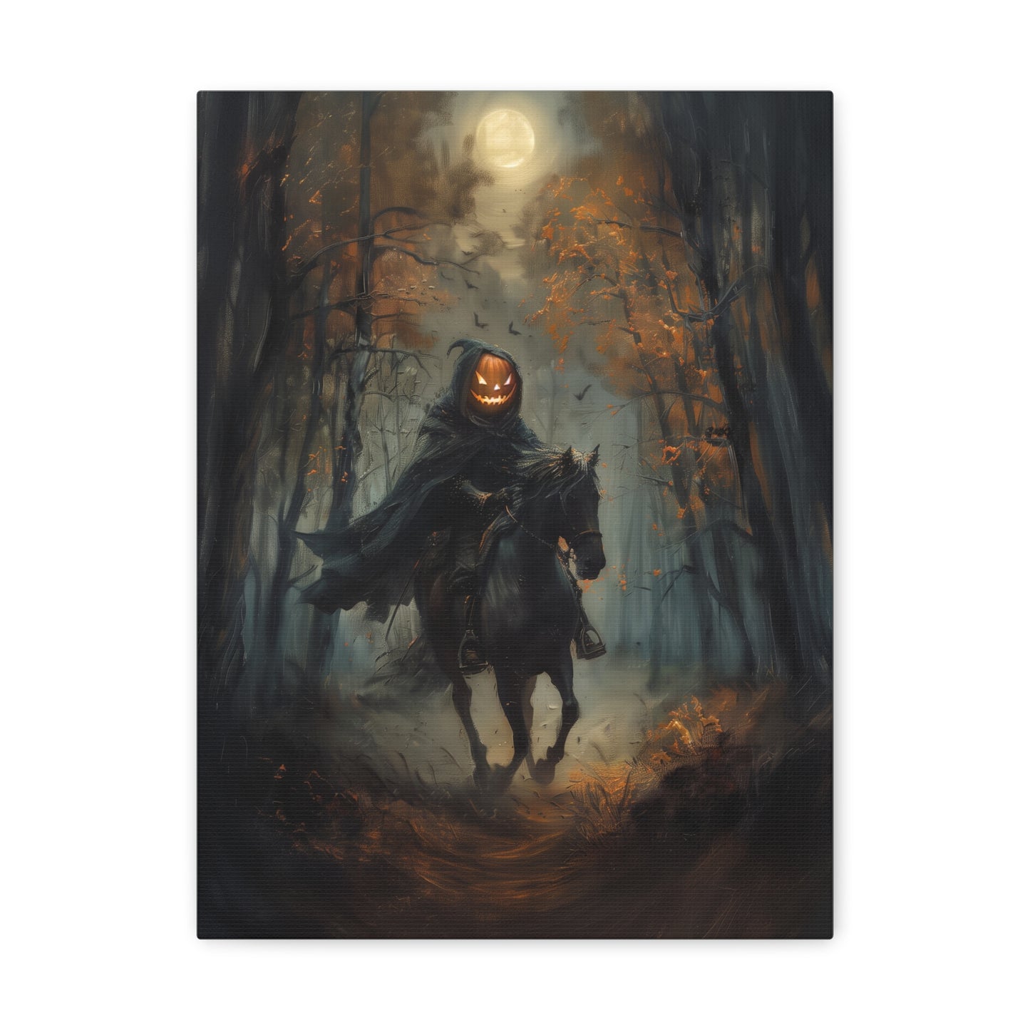 Pumpkin Rider Canvas Wall Art