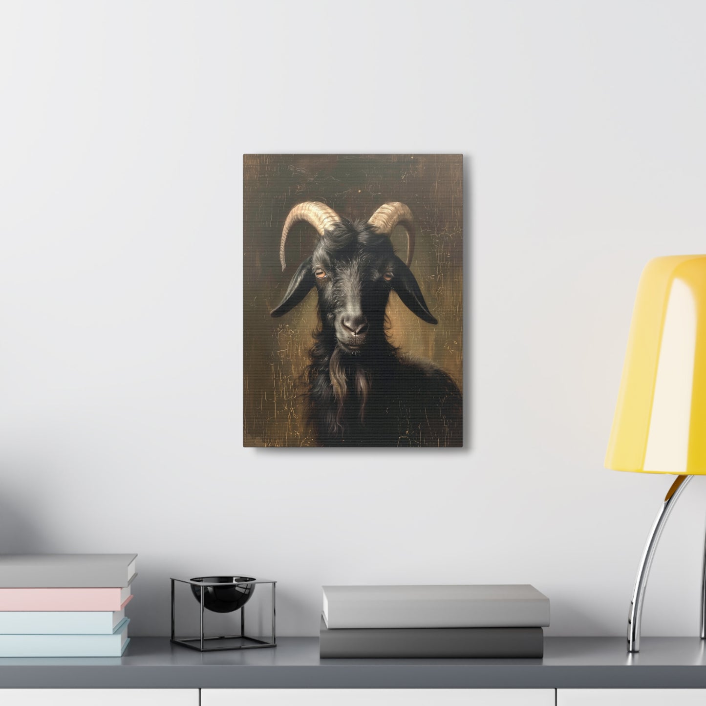 Black Phillip Goat Canvas Wall Art