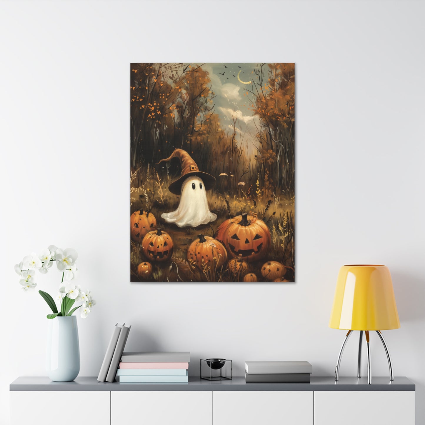 Halloween Ghost Decor Canvas Wall Art