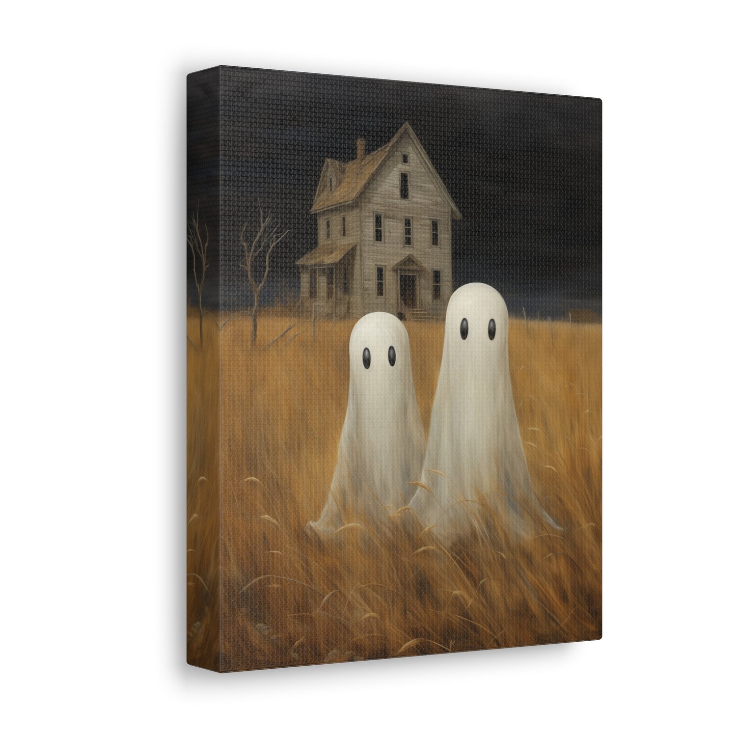 Ghosts in Wheat Field Canvas Wall Art