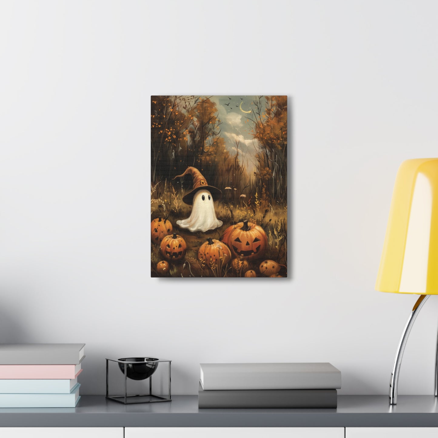 Halloween Ghost Decor Canvas Wall Art