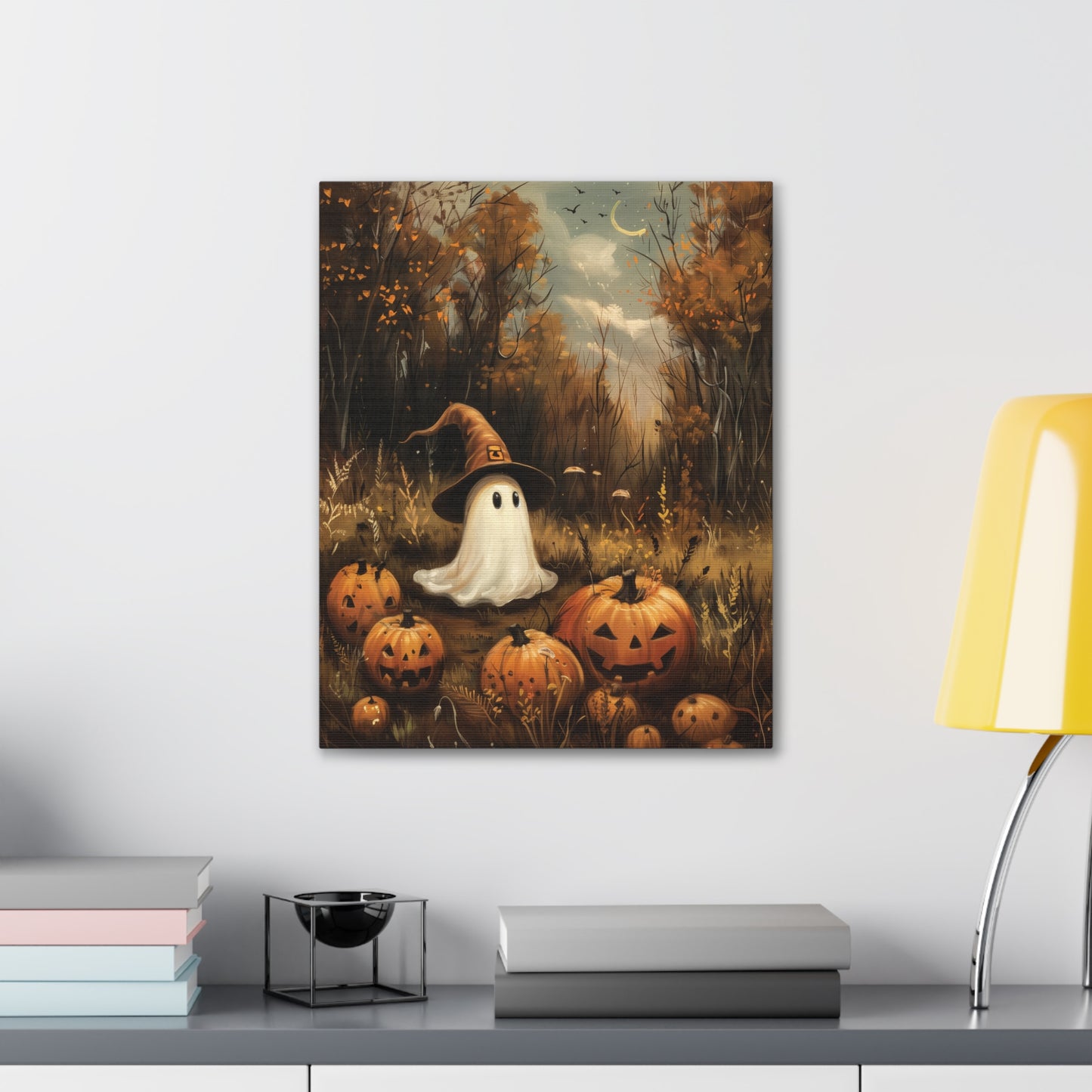 Halloween Ghost Decor Canvas Wall Art