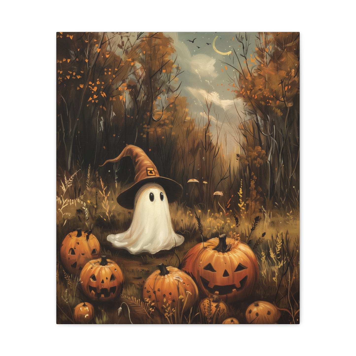 Halloween Ghost Decor Canvas Wall Art