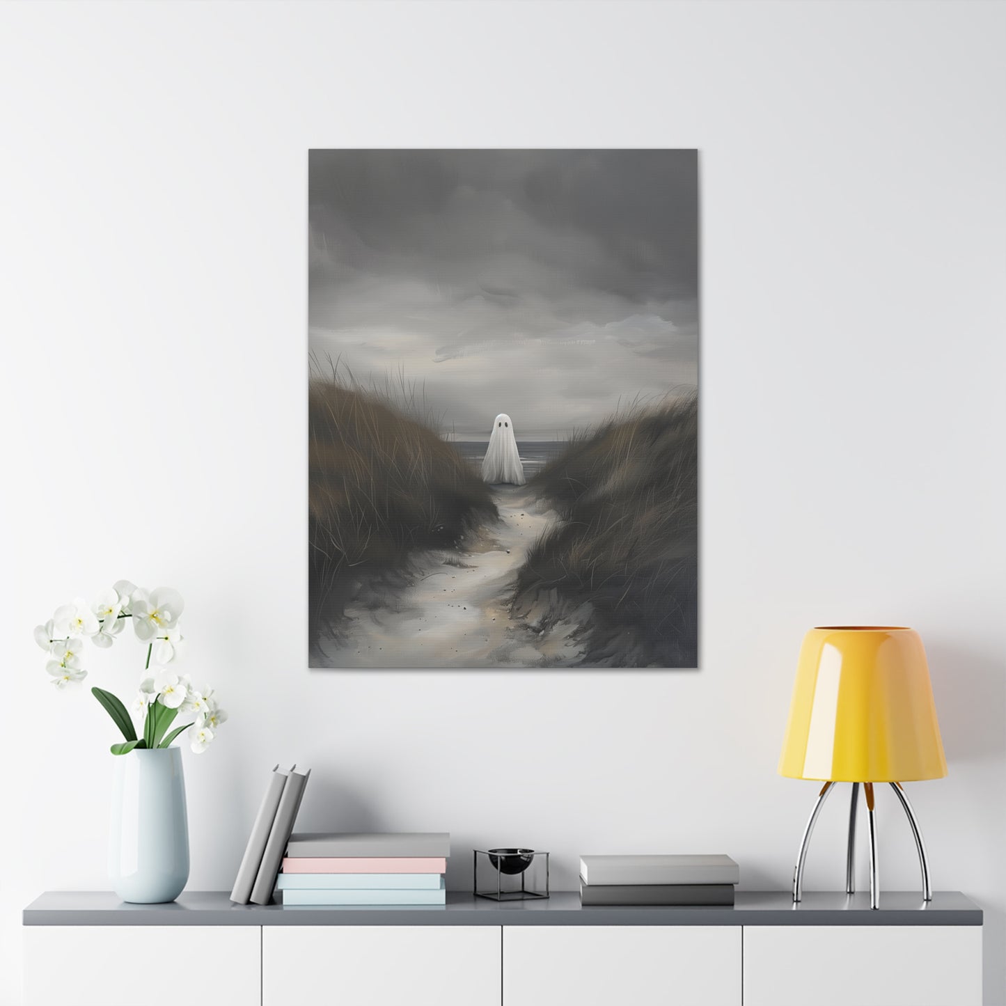 Ghost PNW Beach Canvas Wall Art