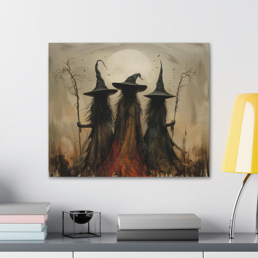 Witches Wall Art Canvas Halloween Decor