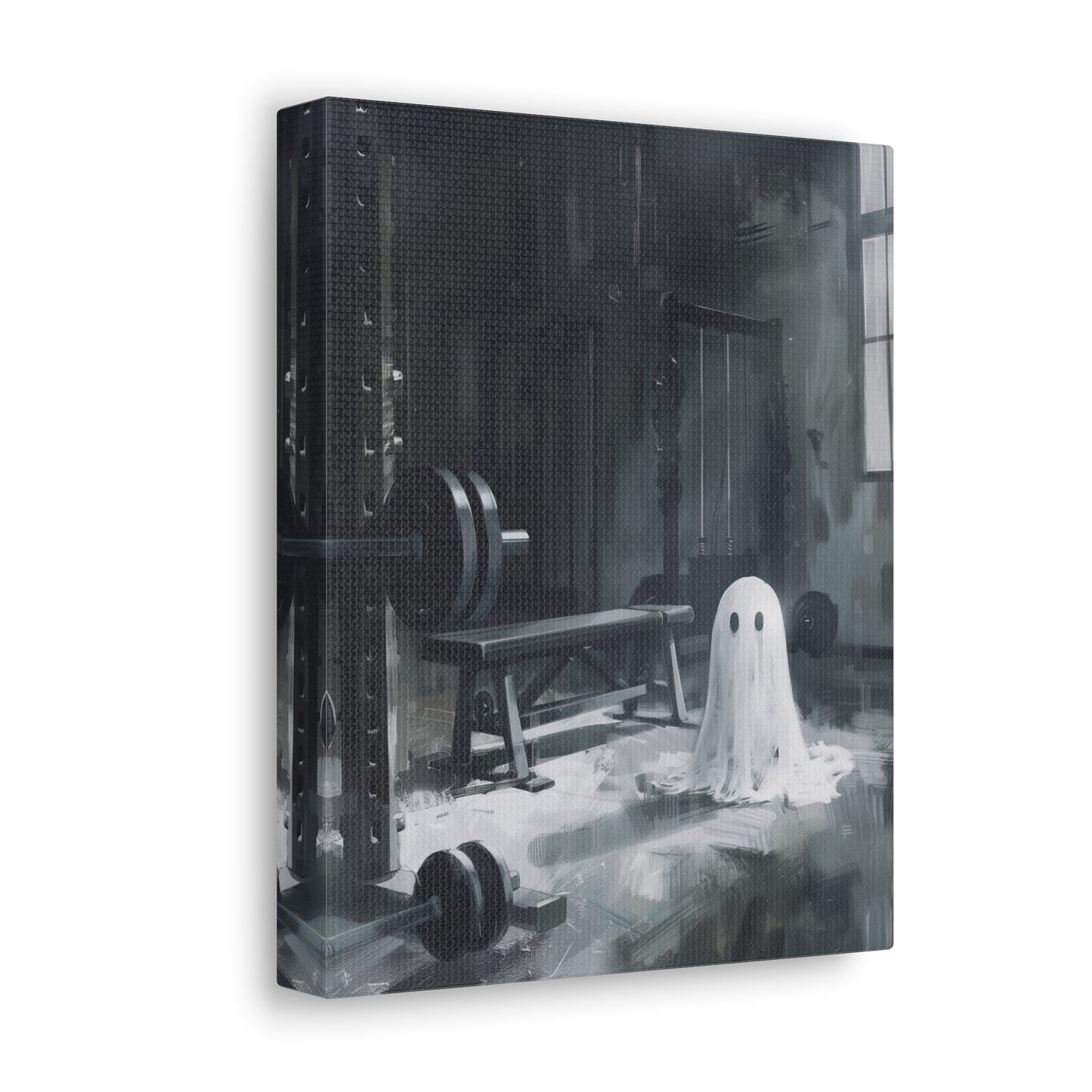 Ghost At The Gym Canvas Wall Art