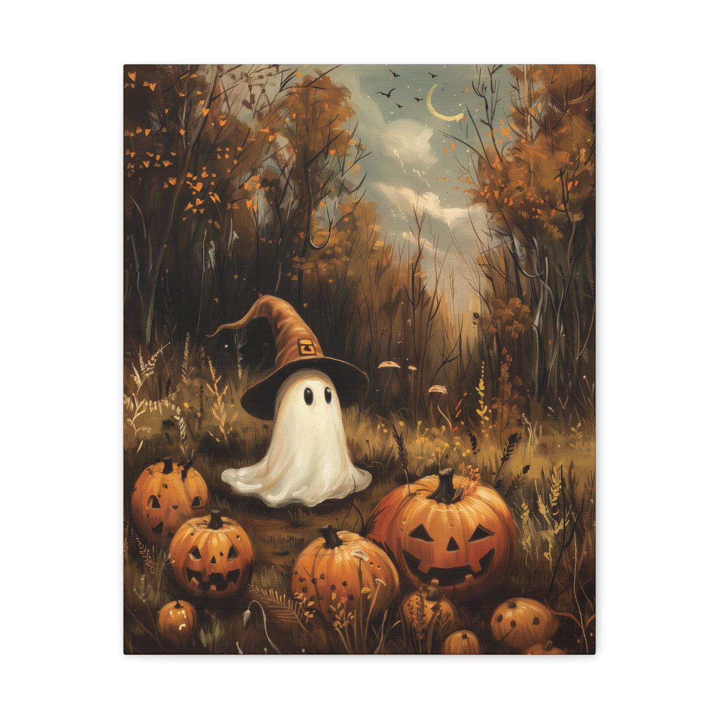 Halloween Ghost Decor Canvas Wall Art