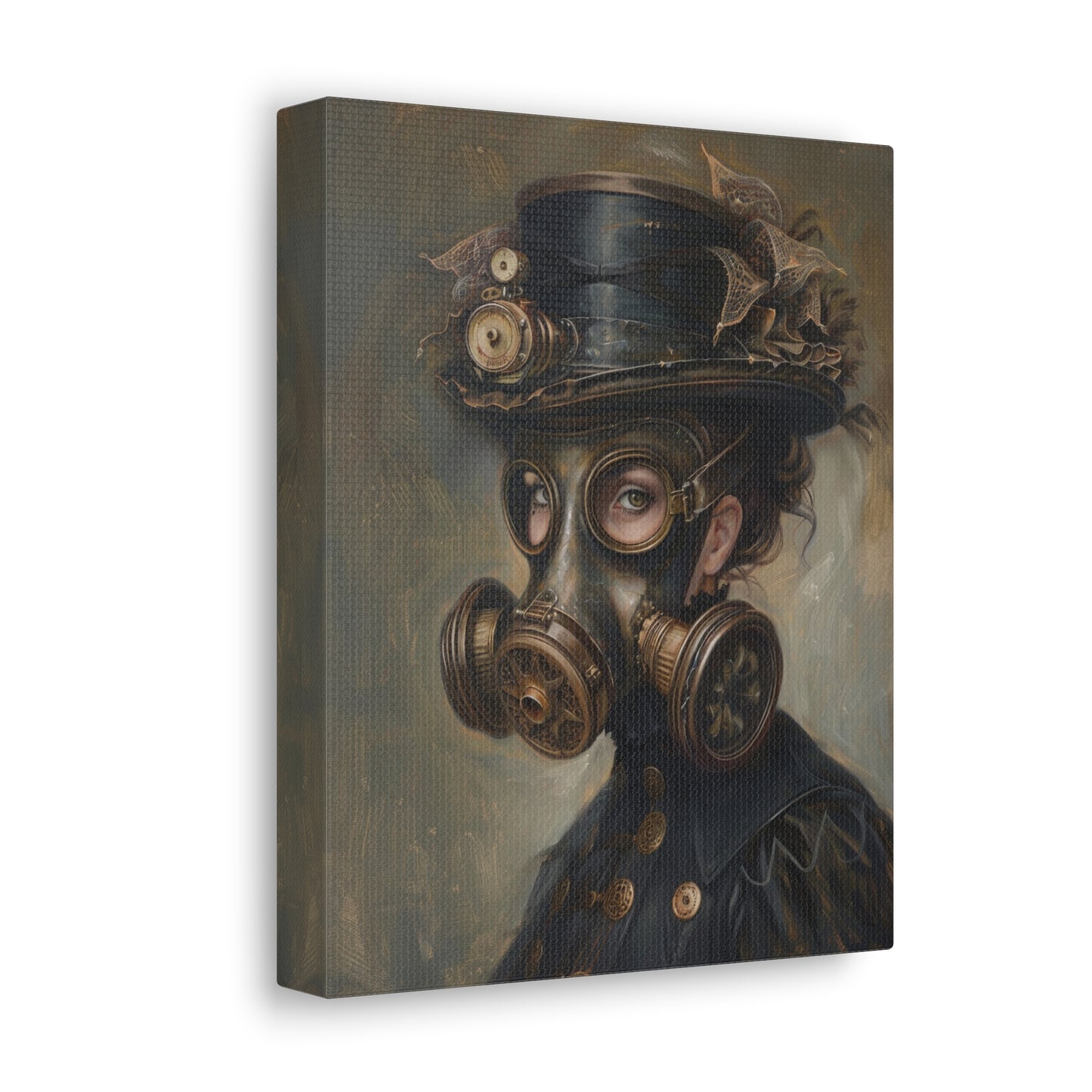 Victorian Lady Gas Mask Bathroom Wall Art