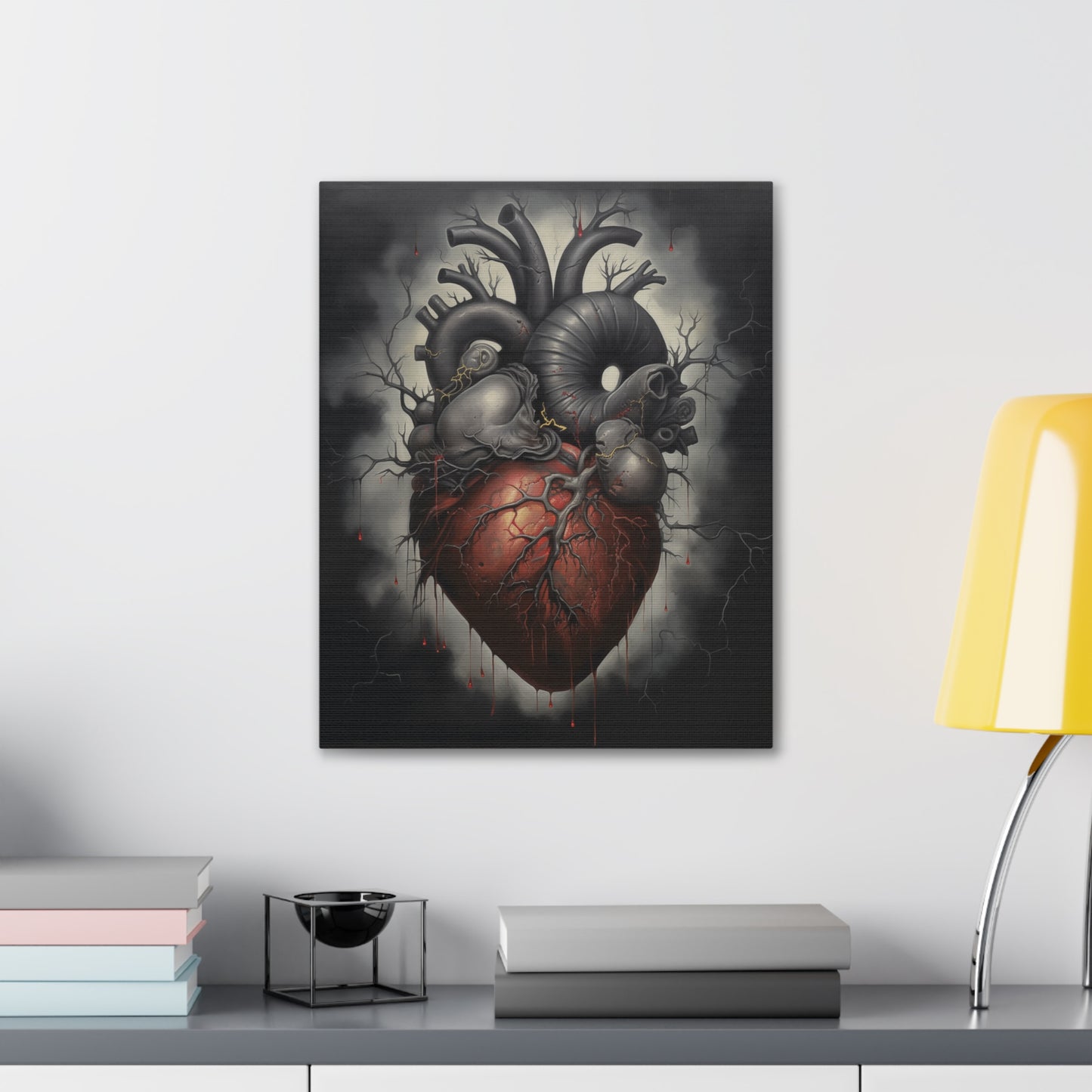 Black Heart Canvas Print Wall Art