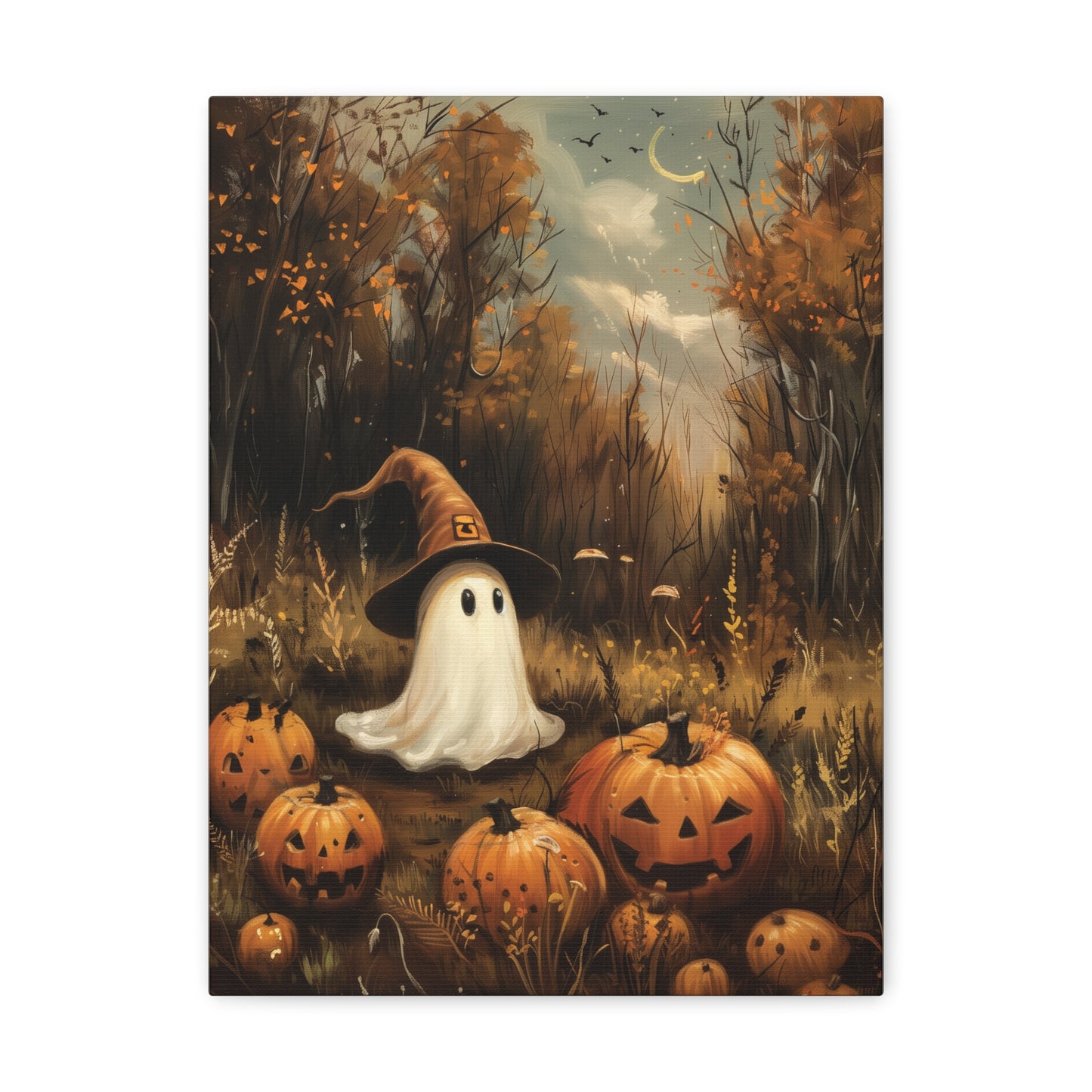 Halloween Ghost Decor Canvas Wall Art