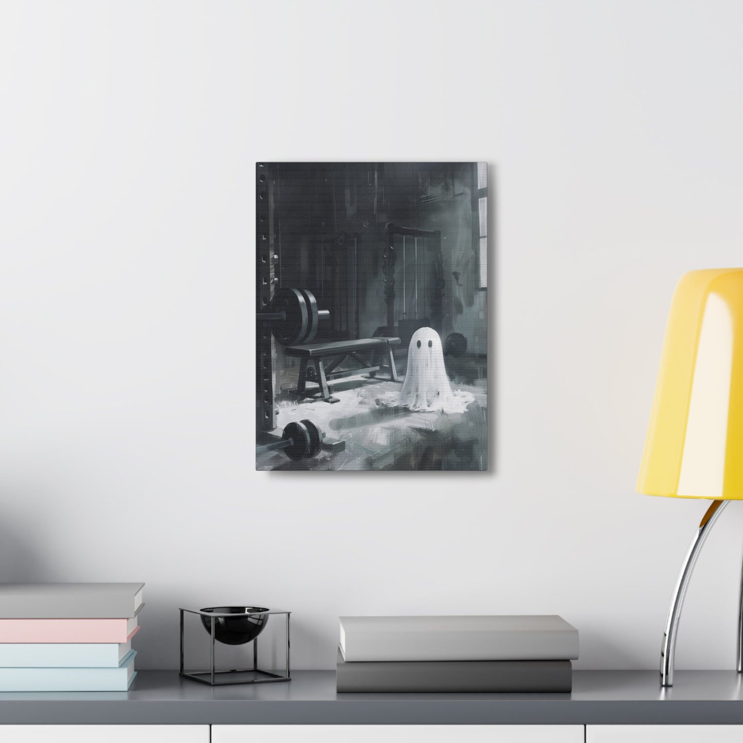 Ghost At The Gym Canvas Wall Art