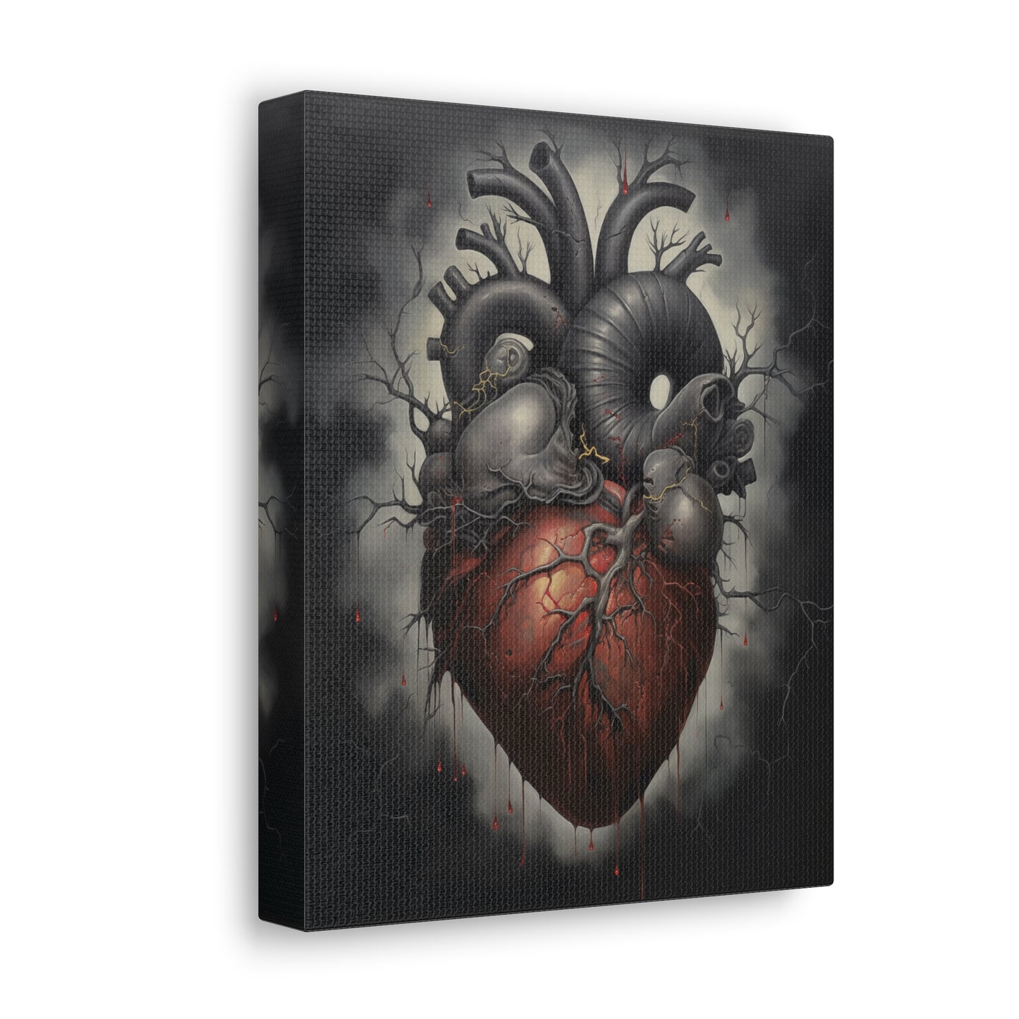 Black Heart Canvas Print Wall Art