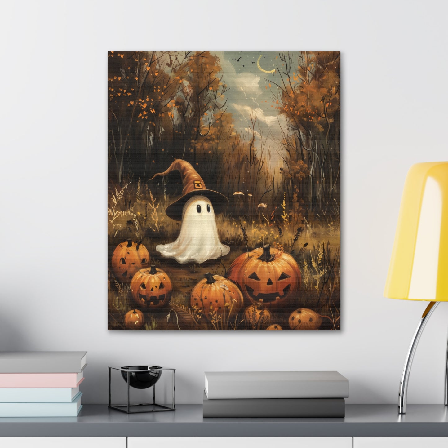 Halloween Ghost Decor Canvas Wall Art