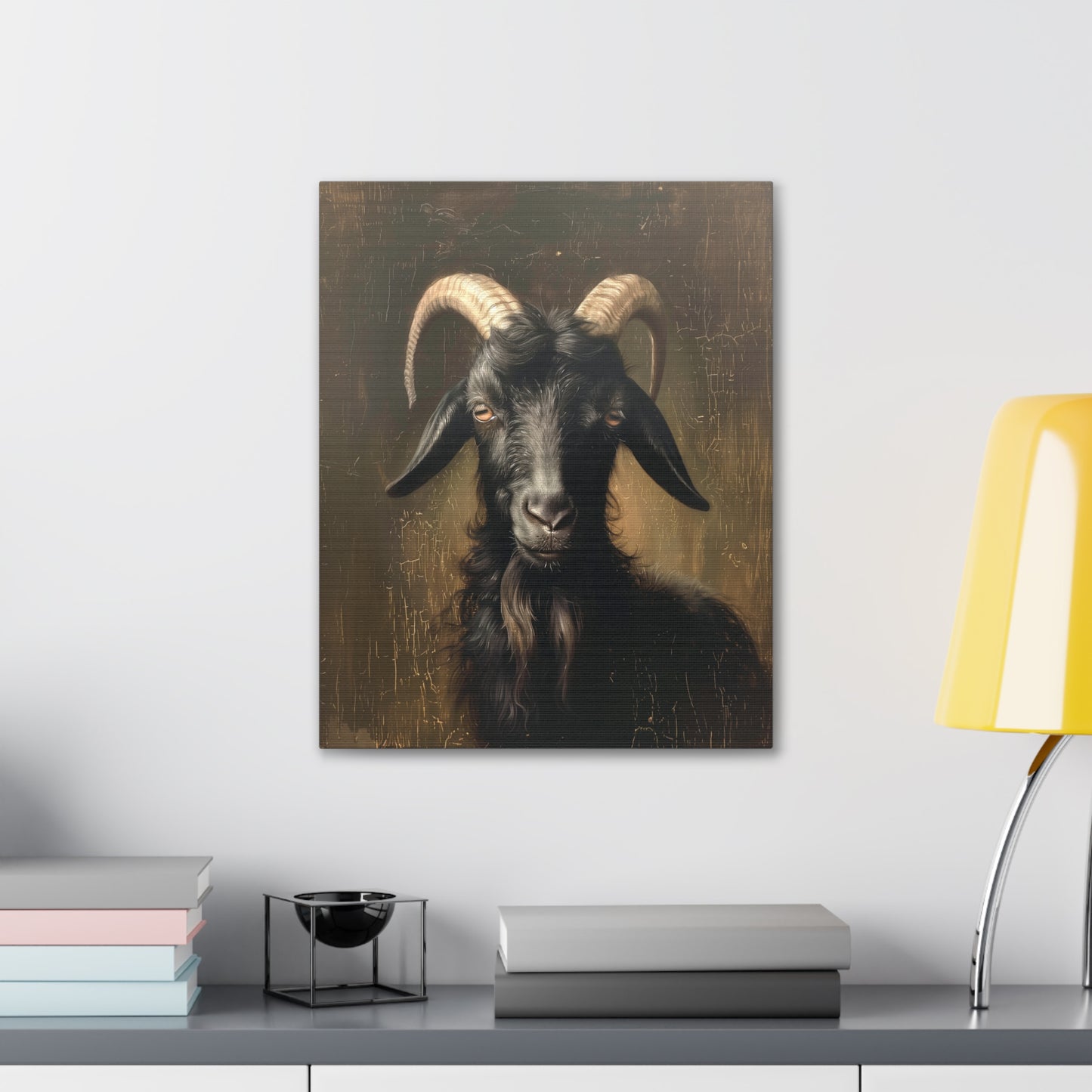 Black Phillip Goat Canvas Wall Art