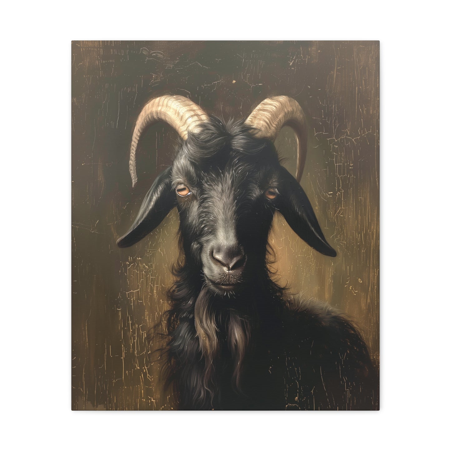 Black Phillip Goat Canvas Wall Art