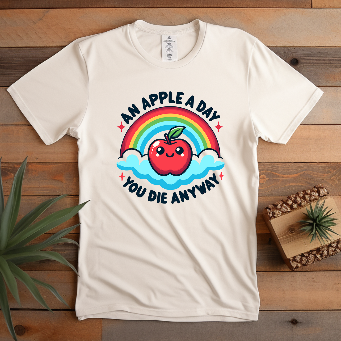 Apple A Day Dark Humor Shirt