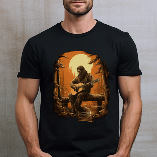 Bigfoot Playing Guitar Shirt