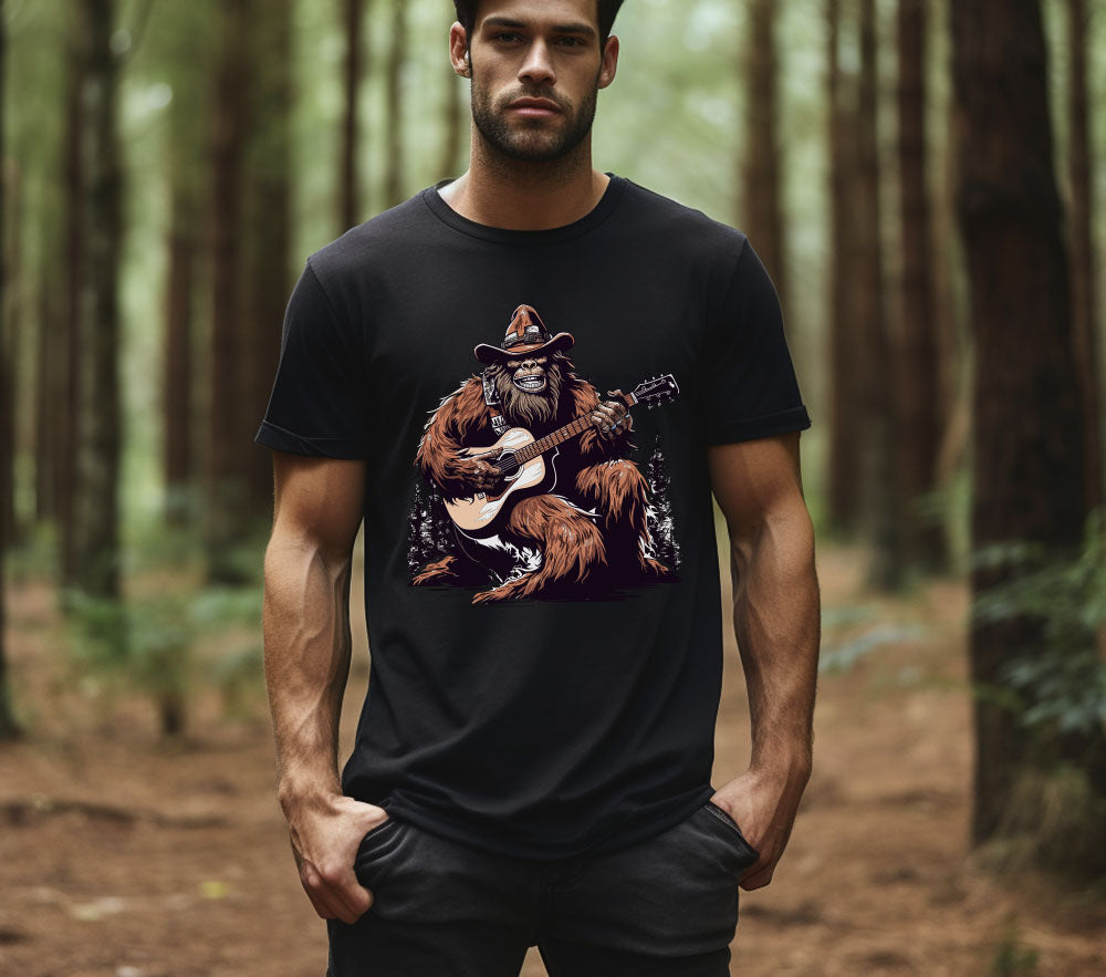 Bigfoot Willie Playing Guitar Shirt