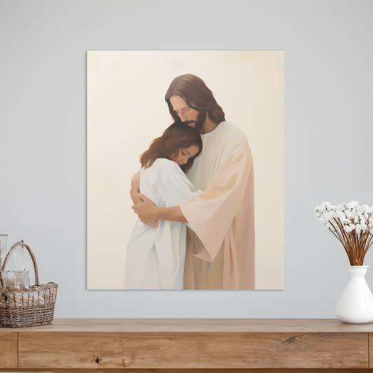 Healing Embrace Christian Wall Art