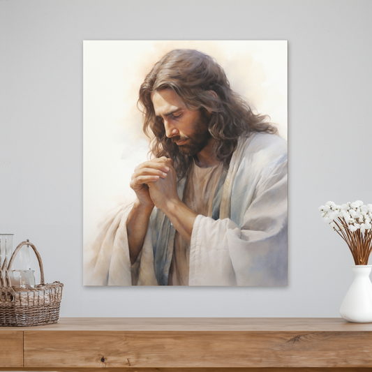 Jesus Praying To The Father Christian Wall Art