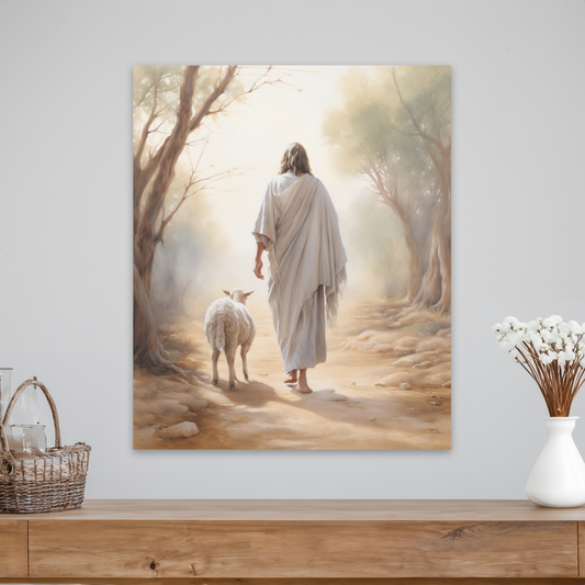 Jesus Finding The Lost Lamb Christian Wall Art